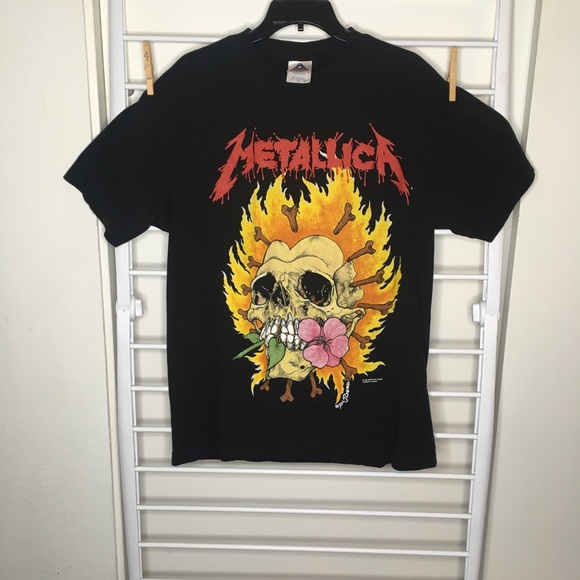 Vintage Other - VTG 1994 Metallica Rose Teeth Graphic Band Tee
